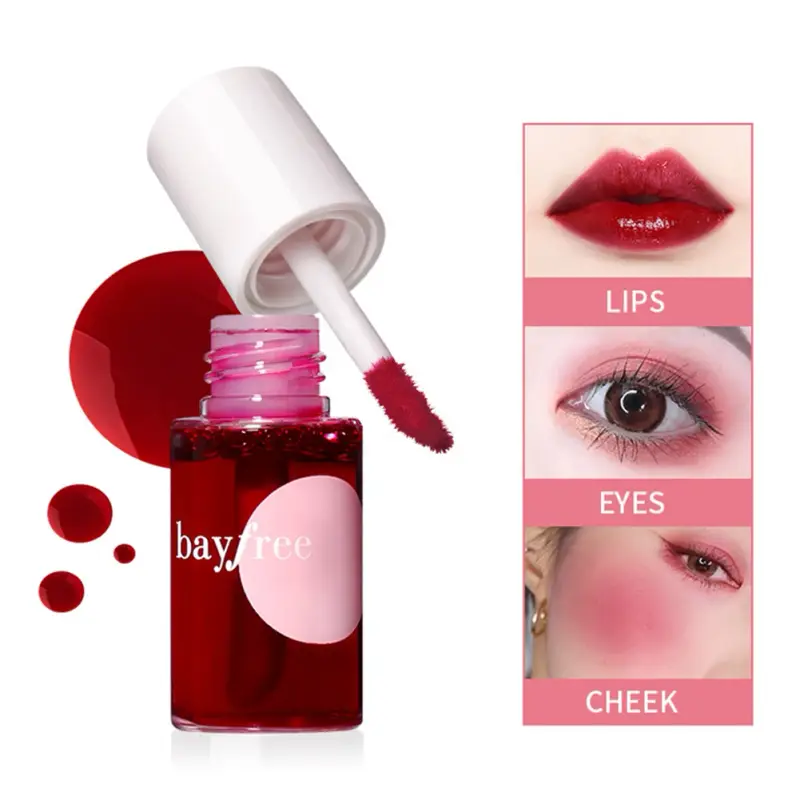 ลิปกลอส Tint แต่งหน้า Cheek Tint Blush Moisturizing Mirror Liquid ลิปสติก Waterproof Long Lasting Lip Glaze เครื่องสำอางค์ — image 2