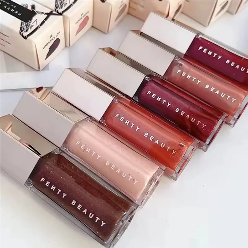 Hot Fenty Beauty Lipgloss Lippenstift Wasserglanz Highlight Mirror Lasting FUSSY HEAT RIRI Funkelnde, charmante, feuchtigkeitsspendende Lippenpflege — image 5