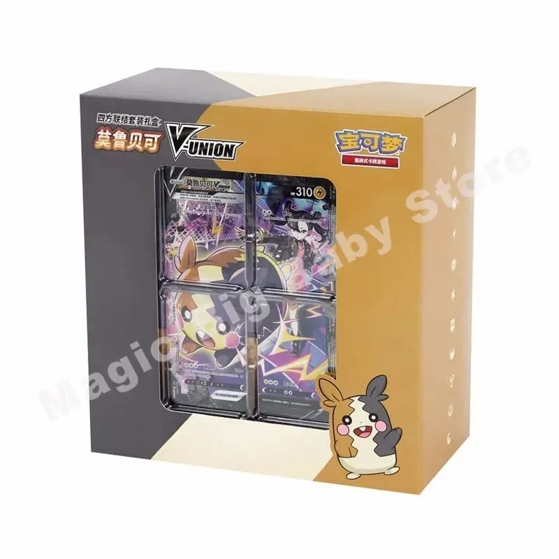 Pokemon Cards Original Trading PTCG Cartoon Quartet Coupling V-UNION Gift Box Pikachu Big Gather Moru Baker Mew-two PTCG — image 3