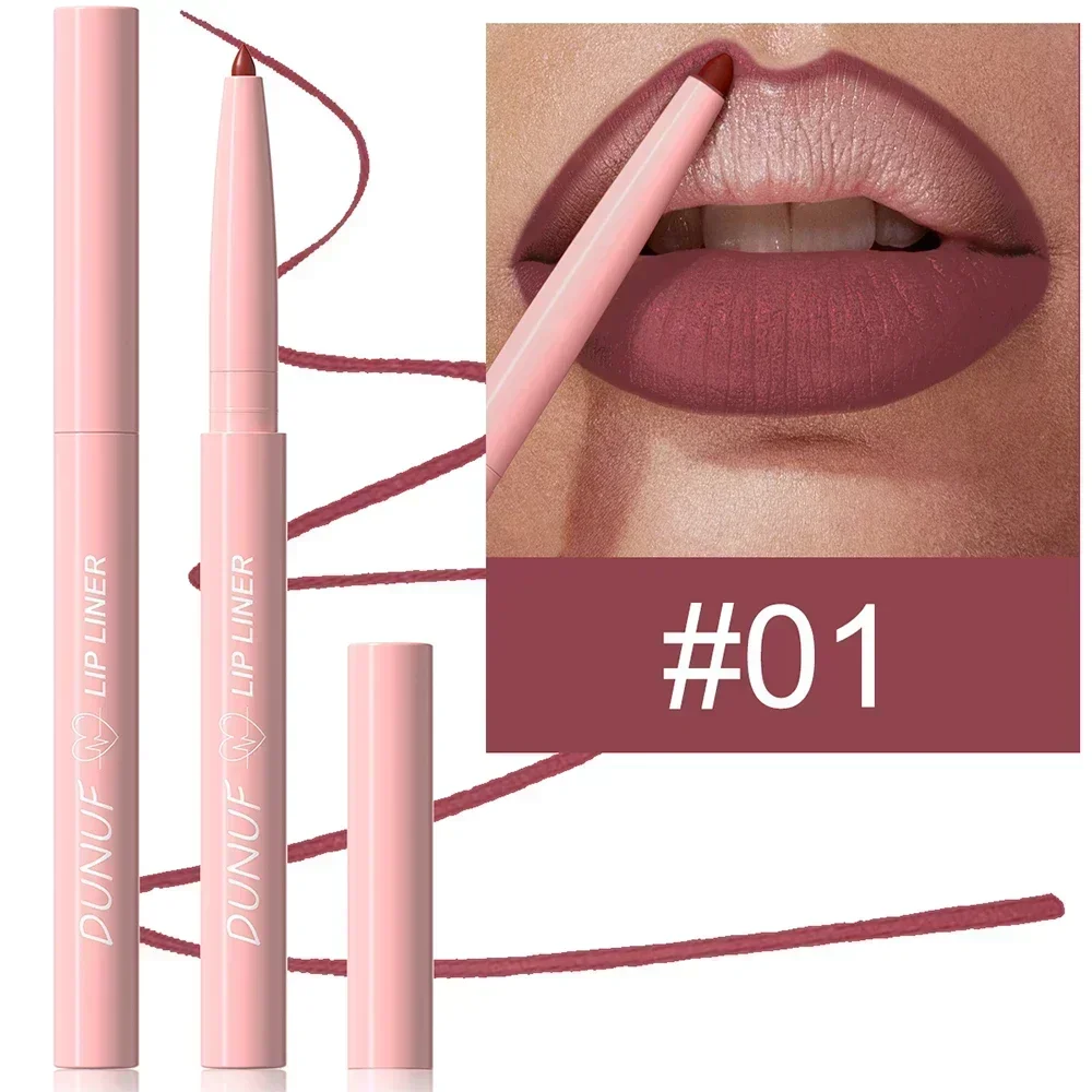 1Pc Tapered Nib Lip Liner Pencil Matte Plumping Lip Stain Lasting Waterproof Fine Lipstick Slim Lip Outline Contour Make Up Pink — image 6