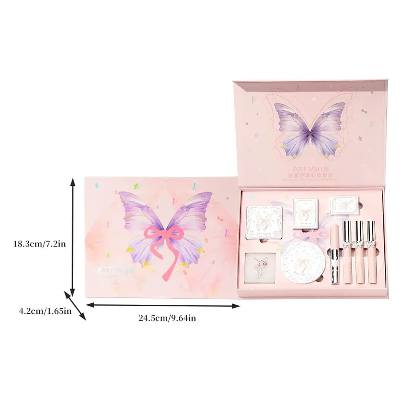 Die Make-up-Sets von ART VALUE enthalten 3 Lipgloss-Tönungen, 1 Rouge, 1 Augenbrauen-Tönung, 1 Lidschatten-Palette, 1 gepressten Puder und 1 Highlighter-Puder — image 6