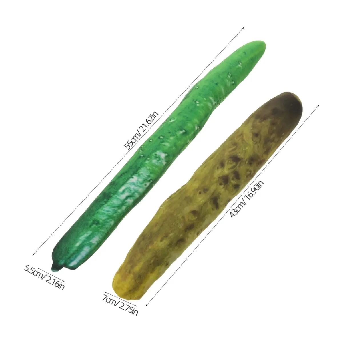2 pezzi cetriolo sottaceto morbido cuscino cuscino alimentare per cartoni animati arredamento creativo cuscini di supporto per la schiena lombare zucca gialla farcita divertente