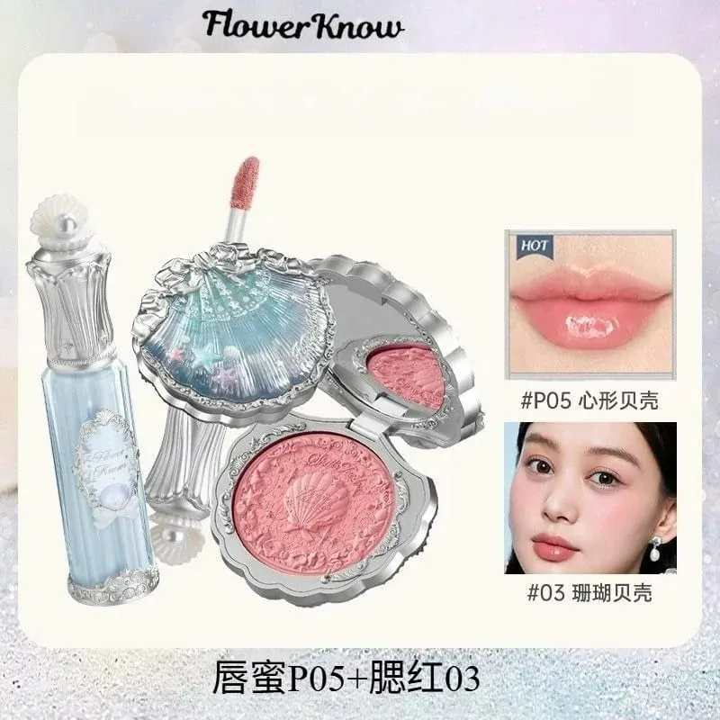 Flower Know Shells Jewel Collection Coffret de maquillage cadeau fard à paupières fard à joues rouge à lèvres Kit visage — image 10