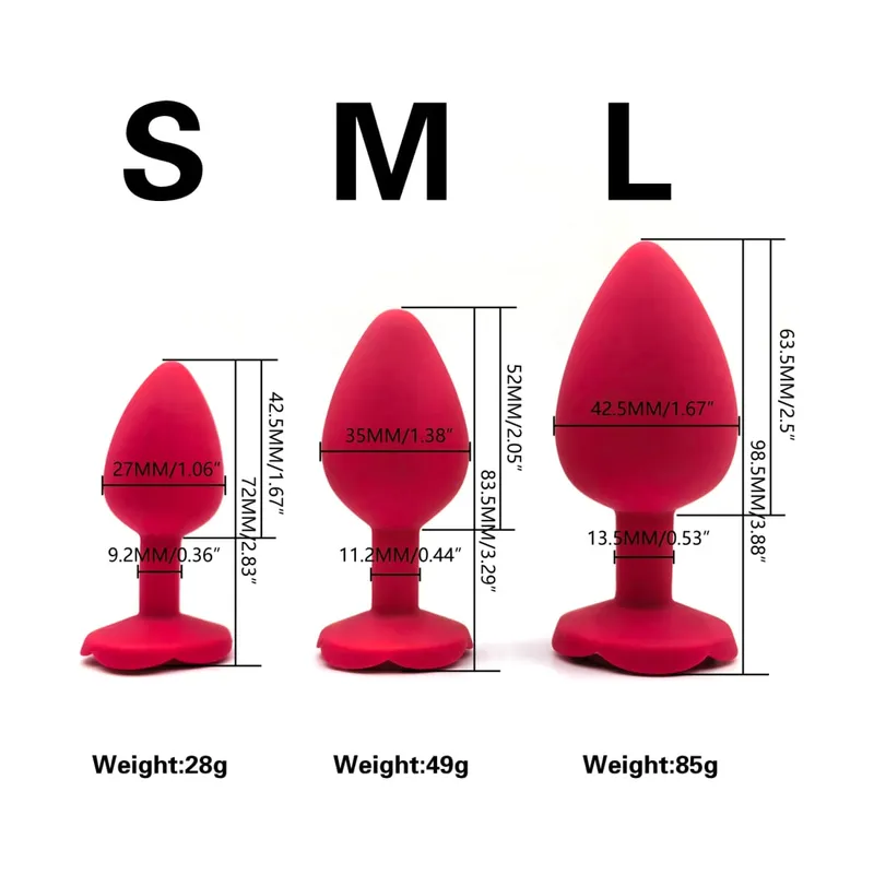 Zachte Siliconen Rose Bloem Anale Plug Beginner Tot Expert 3 Maten Butt Plug Anus Trainer Dildo Adule Speeltjes voor Paar Vrouwen Mannen — image 4