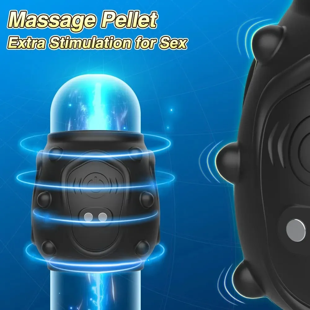 Vibrador con funda para pene, testículos, estimulador de placer del punto G, eyaculación retardada, anillo para pene, extensor de erección, Juguetes sexuales, dispositivo para hombres — image 4