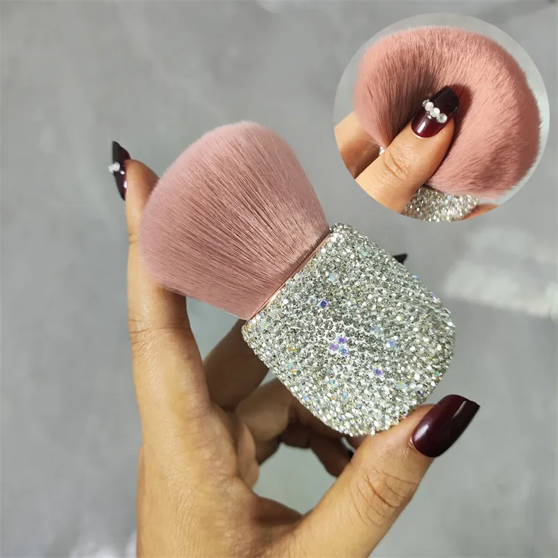 Diamond Handle Makeup Brush Professional Loose Powder Brush Blush Brushes Mushroom Head Foundation Blush Soft Hair Brush Tool — image 1