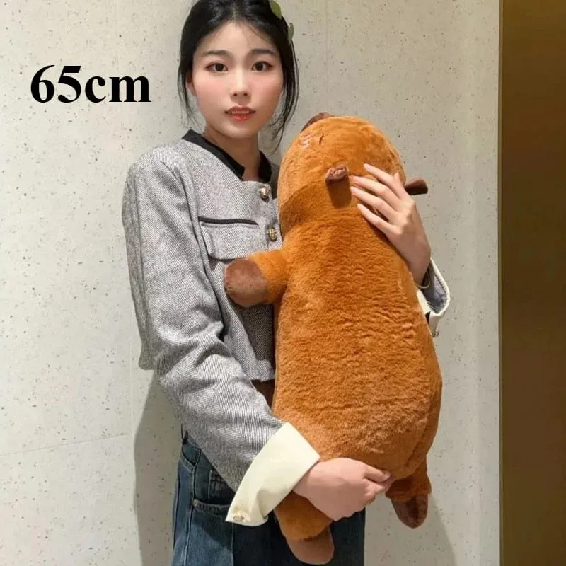 Kawaii Capybara Long Sleep Pillow Stuffed Capibara Plushie Cute Fluffy Doll Soft Sofa Cushion Nap Sleeping Toys for Home Bed — image 10