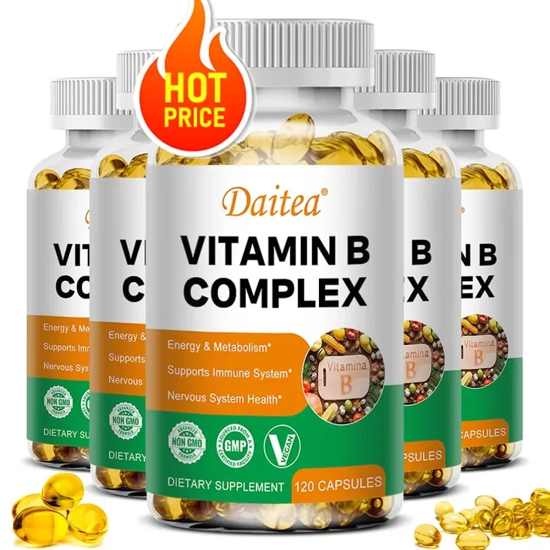 Daitea Compound VitaminB Capsule VB B1 B2 B3 B5 B6 B7 B9 B12 Un umore migliore Aiuta il sistema nervoso e un integratore di supporto energetico — image 1