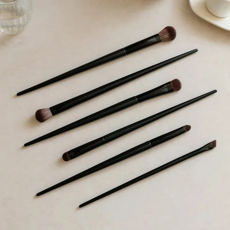 5/6PCS Professionelle Lidschatten Pinsel Set Weiche Konturierung Eyeliner Augenbrauen Make-Up Pinsel für Frauen Kosmetische Schönheit Tools kit — image 1