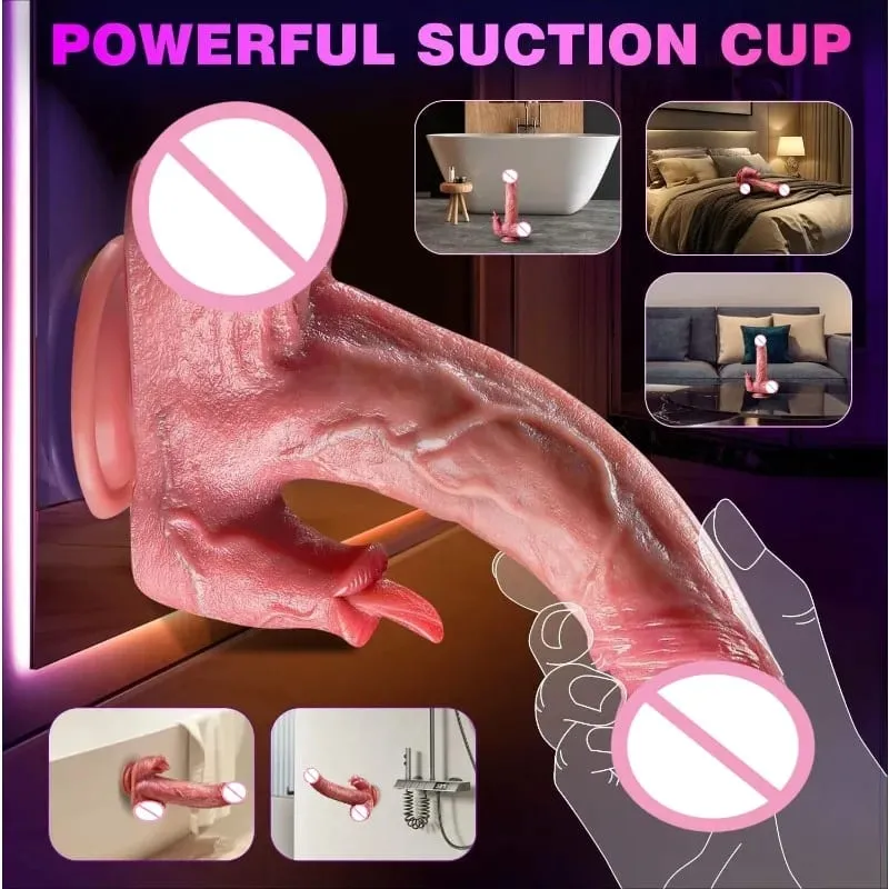 Adult Supplies Double Head Tongue Licking Vibration Remote Control Massager Adult Sex Toys Women Vibrator for Orgasm Stimulator — image 3
