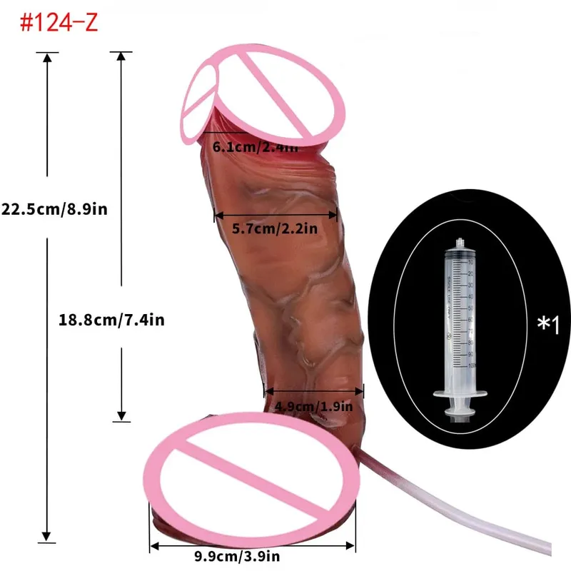 Lebensechte Squirting Penis Silikon Ejakulation Großer realistischer Dildo mit Sucker Skin Touch Anal Sexspielzeug für Frauen — image 24