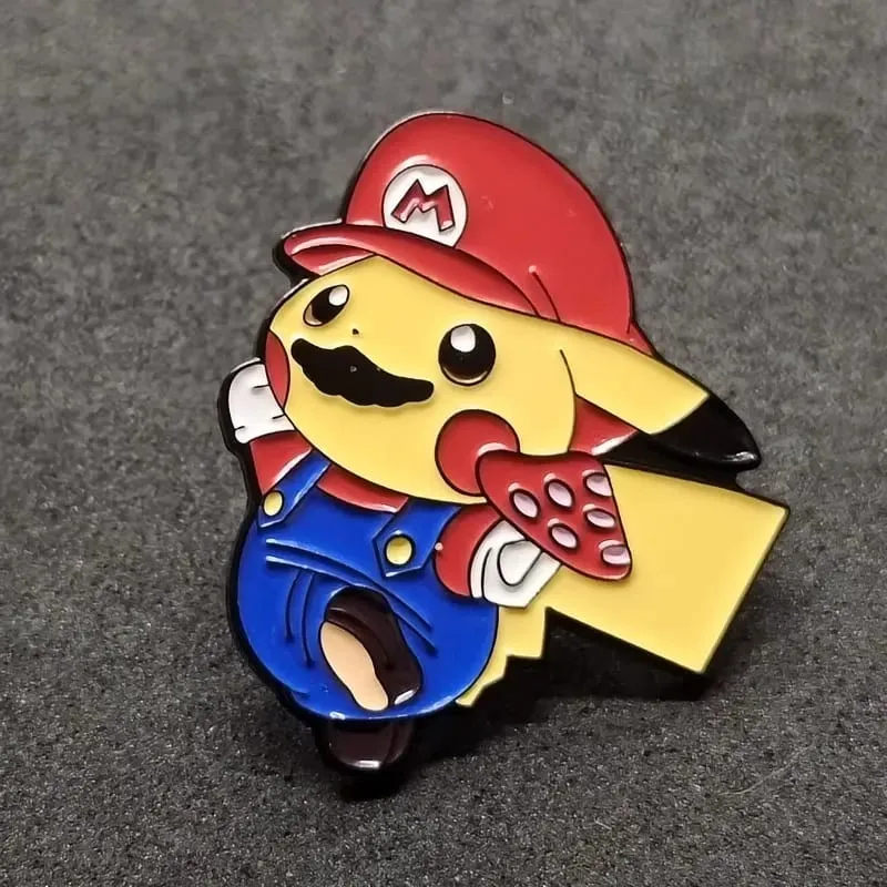 Pokemon Pikachu Enamel Pin Lapel Pin untuk Beg galas Kerongsang Besi Lencana Kerongsang Fesyen untuk Pakaian Hadiah Barang Kemas