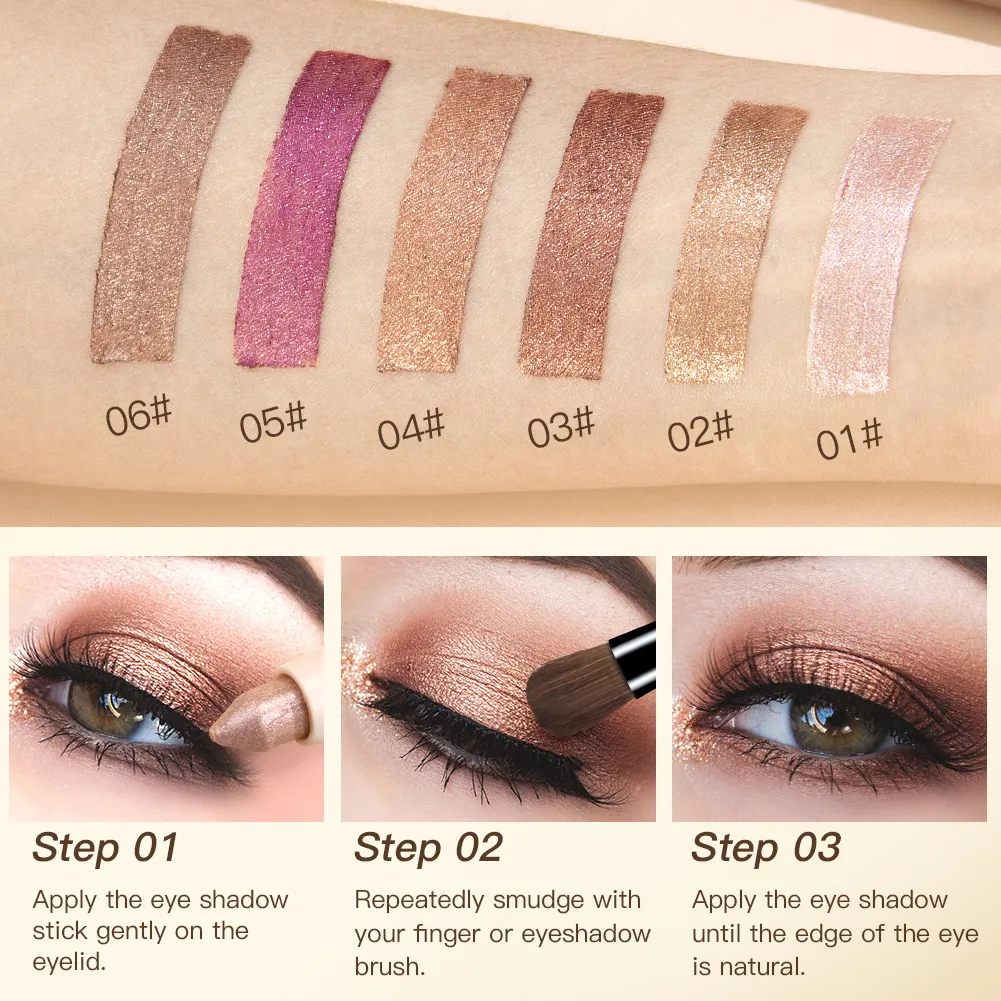1 adet parlak şampanya Eyeliner kalem Glitter göz farı yalan ipekböceği kalem su geçirmez güzellik kozmetik kadın makyaj — image 3