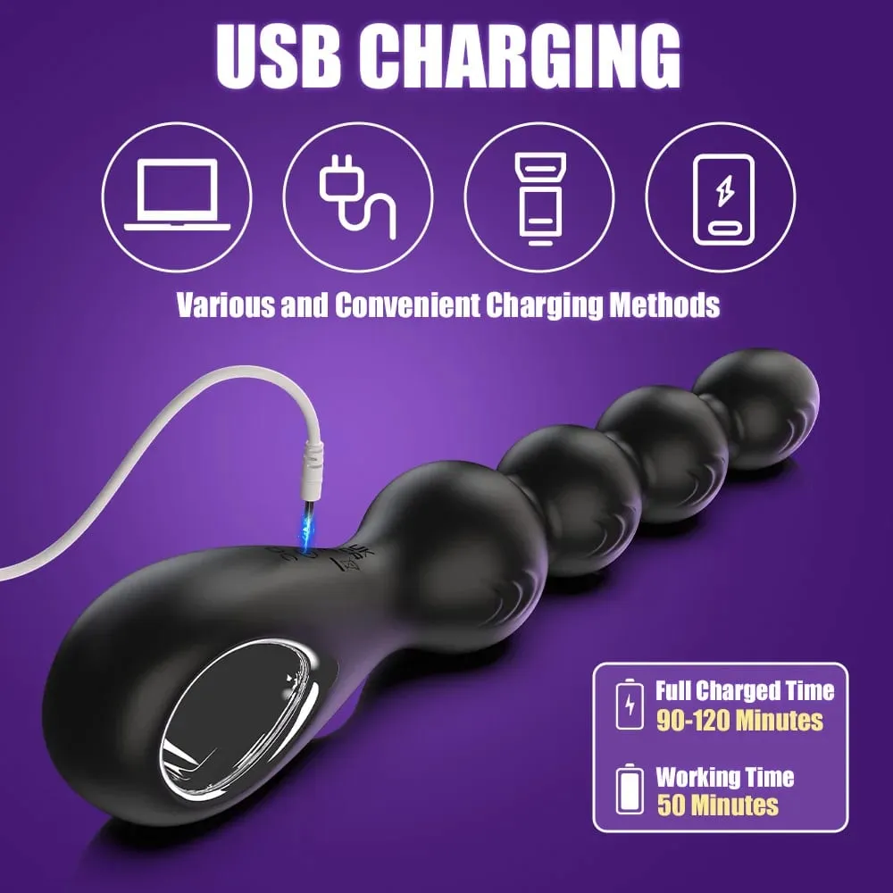 360° Rotating Anal Vibrator for Men Prostate Massager Butt Plug Anal Balls Adult Male Gay Masturbator Toy Sex Toys for Adult