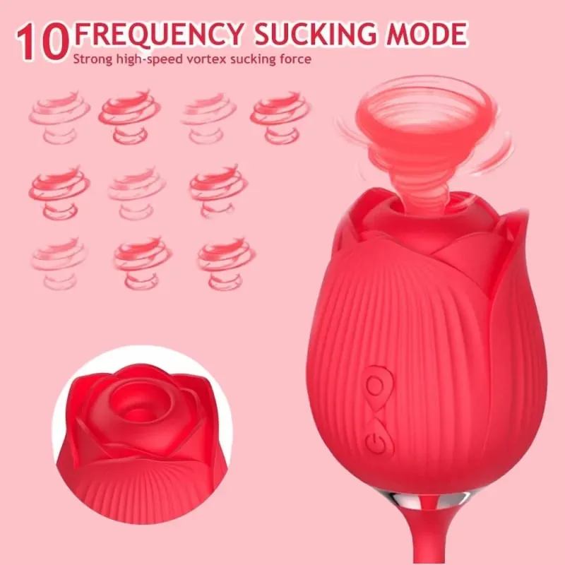 G-Spot Clitoral Sucking Vibrator หัวนมกระตุ้น 10 โหมดชาร์จกันน้ำเพศของเล่นสำหรับผู้หญิงคู่ — image 2