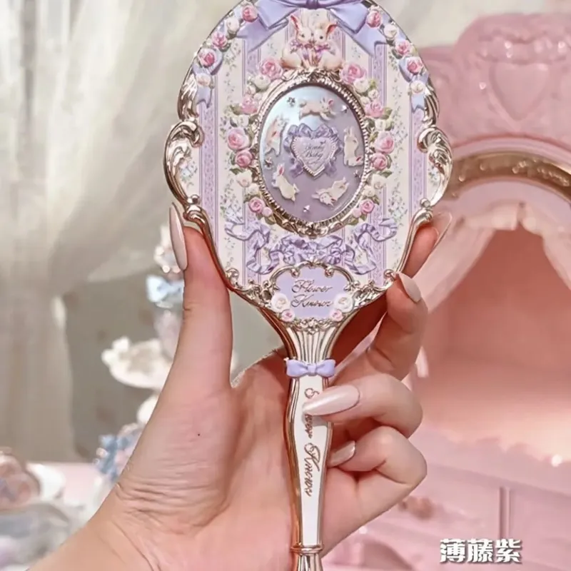 Flower Knows Mirror Moonlight Mermaid THE SWEETIE BEAR Collection Handheld Mirror Limited White Blue Pink Fairy Mirrors — image 9