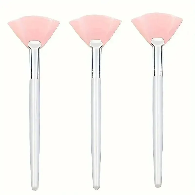 3/6/12pcs Practical Facial Brushes Fan Shape Brush Flat Head Face Mask Applicator Soft Portable Mask Brushes Cosmetic Tools — image 14