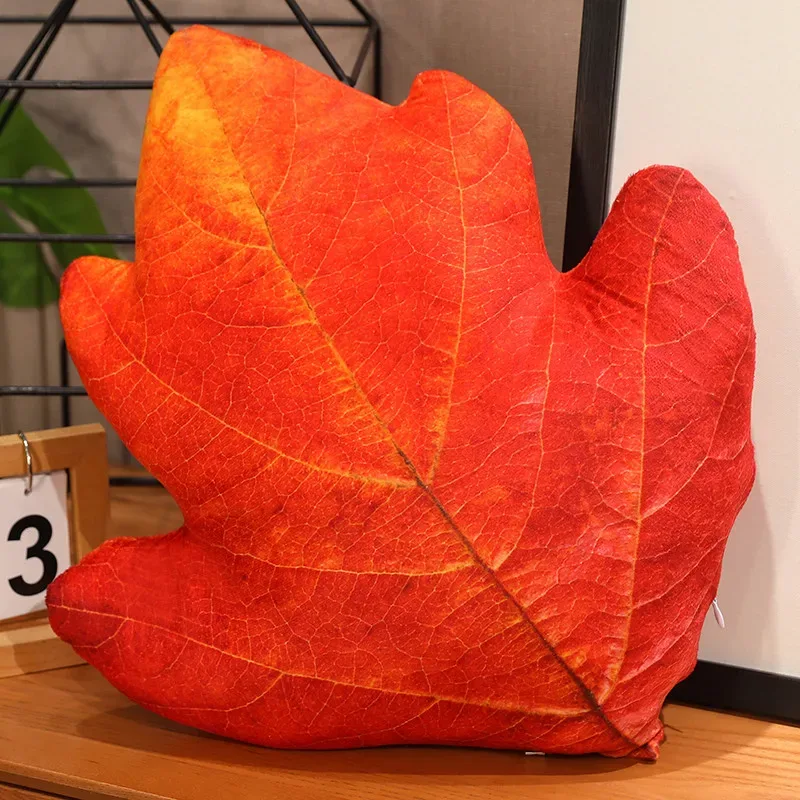 Creative Plant Leaves Plush Toys Maple Leaves Ginkgo Stuffed Dolls Small And Fresh Sofas Cushions Room Decor Exquisite Gifts — image 9