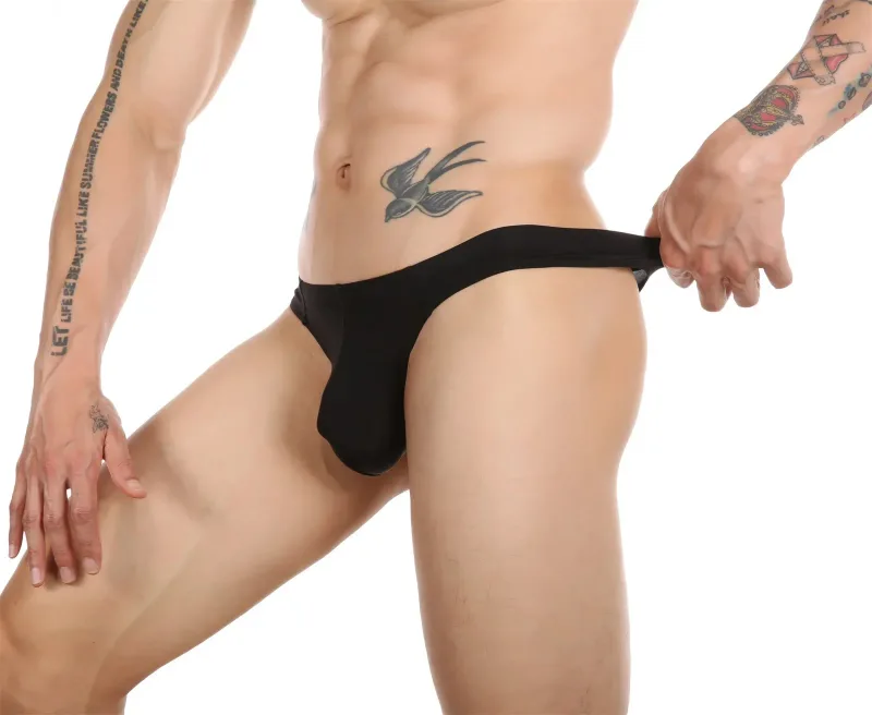 Sexy Men's Thongs Underwears Ultra-thin Thong G Strings Pouch Ice Silk Tanga Hombre Sexy Gay Underpants Breathable Briefs Men — image 30