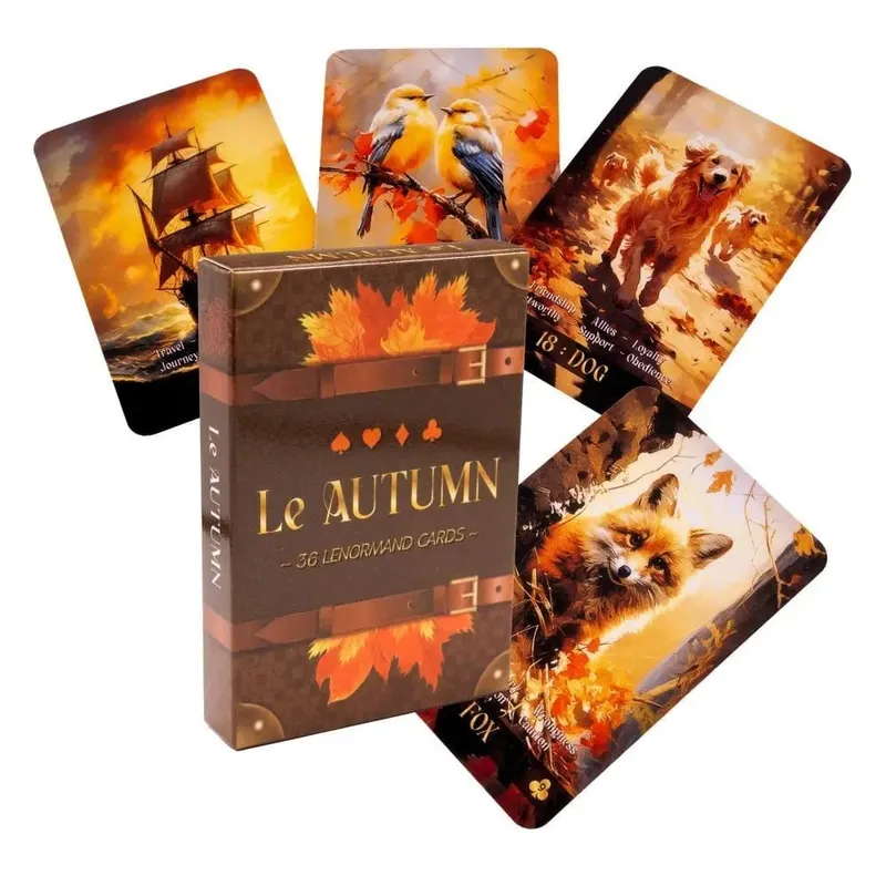 Jeu de 36 cartes Oracle pour la divination, la divination et la croissance spirituelle, cartes Lenormand d'automne, 9x6cm
