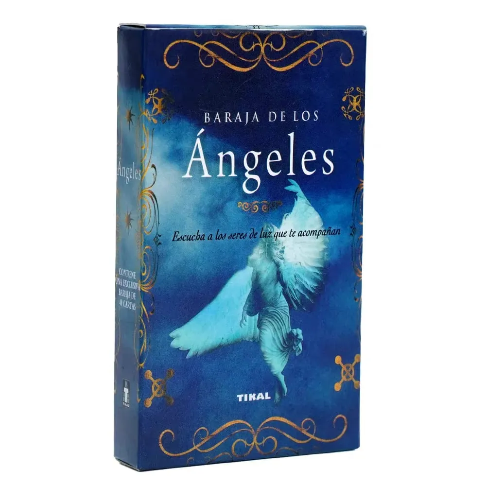 Angeles Oracle Cards 스페인어 버전. 가이드북 점술 타로 카드가 포함된 40장 카드 덱(Baraja De Los Ángeles) 선물 말하기