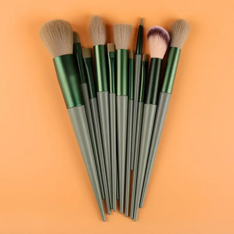 Ensemble de pinceaux de maquillage, 13 pièces, ombre à paupières, fond de teint, poudre cosmétique, mélange de Blush, outils de maquillage de beauté pour débutants — image 10