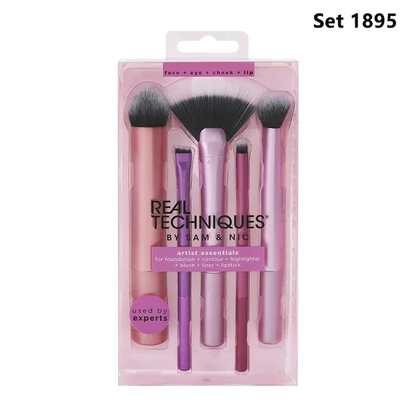 Set Kuas Rias Professioanl Teknik Nyata Berbulu Lembut untuk Kosmetik Bedak Foundation Alat Kecantikan Pencampur Eyeshadow Wajah — image 14