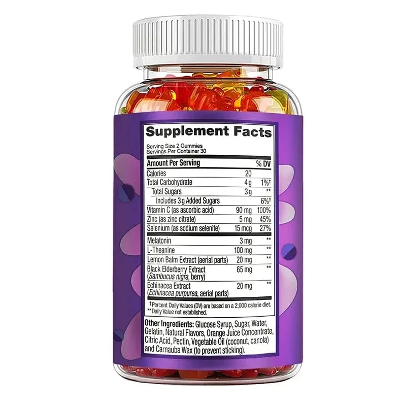 เมลาโทนิน Gummies ความวิตกกังวลความเครียดบรรเทาช่วย Sleep Save Insomnia การปรับนาฬิการ่างกายสำหรับผู้ใหญ่ — image 2