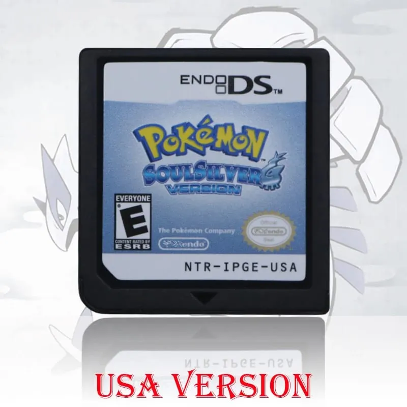 (USA EUR AUS) pokemon สีดำสีขาว 1/2 รุ่นคุณภาพสูงแท้ 1:1 แบบจำลอง DS เกมสำหรับ DS 2DS 3DS คอนโซล — image 12