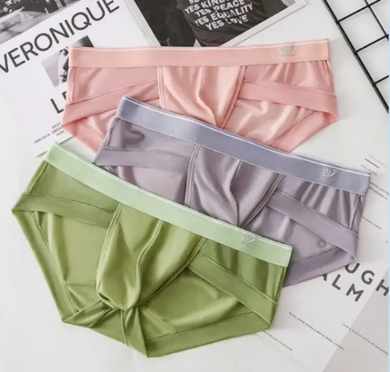 Herren-Slip, atmungsaktiv, 3D-Beutel, leicht, Herren-Bikini-Unterwäsche, weich, transparent, bequem, schnell trocknend, dehnbar, dreieckig für den Sommer — image 4