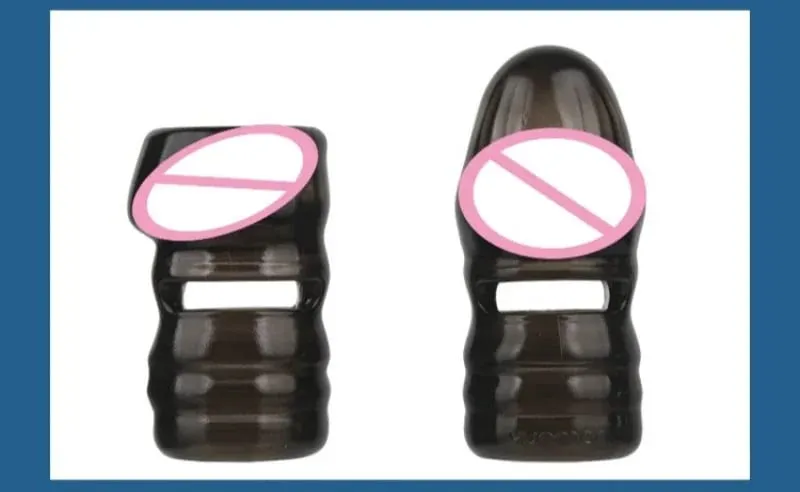 2 adet/takım Penis Kollu Silikon Yeniden Kullanılabilir Uzatma Prezervatif Gecikme Boşalma G Noktası Anal Seks Oyuncakları Erkekler Için Hiçbir Vibratör Seks Shop — image 8