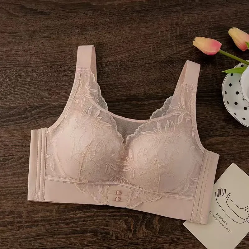 Tenká podprsenka Push-up s tenkým CD podprsenka Plus velikosti Sexy krajka Bezdrátová měkká podpora Proti povisnutí Nastavitelná spodní prádlo podprsenka pro ženy