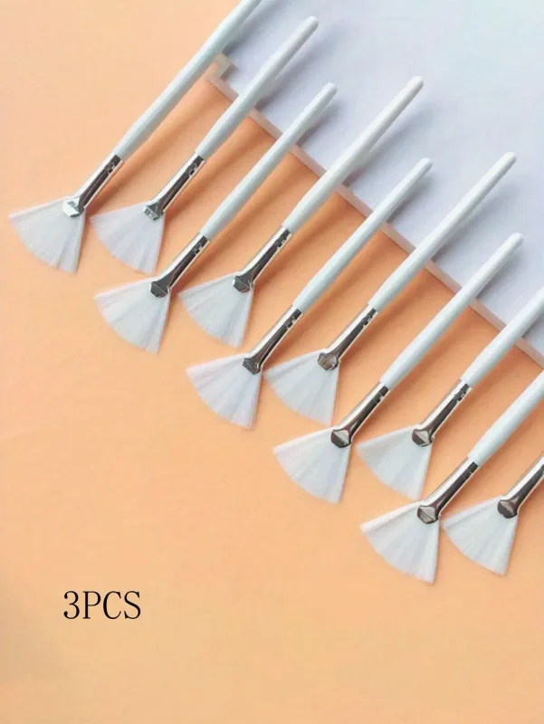 1/3pcs Fan Shape Foundation Makeup Brushes Multifunctional Facial Mask Brush Essential Oil Women Beauty Makeup Tools Brush — image 6