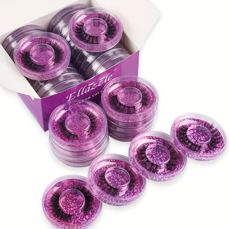 20 Đôi 4 Phong Cách Wispy Giả Chồn Lông Mi Giả Hỗn Hợp Kịch Tính Dày Cong Lông Tơ Dải Lông Mi Multipack Cho Mắt Bộ Trang Điểm — image 7