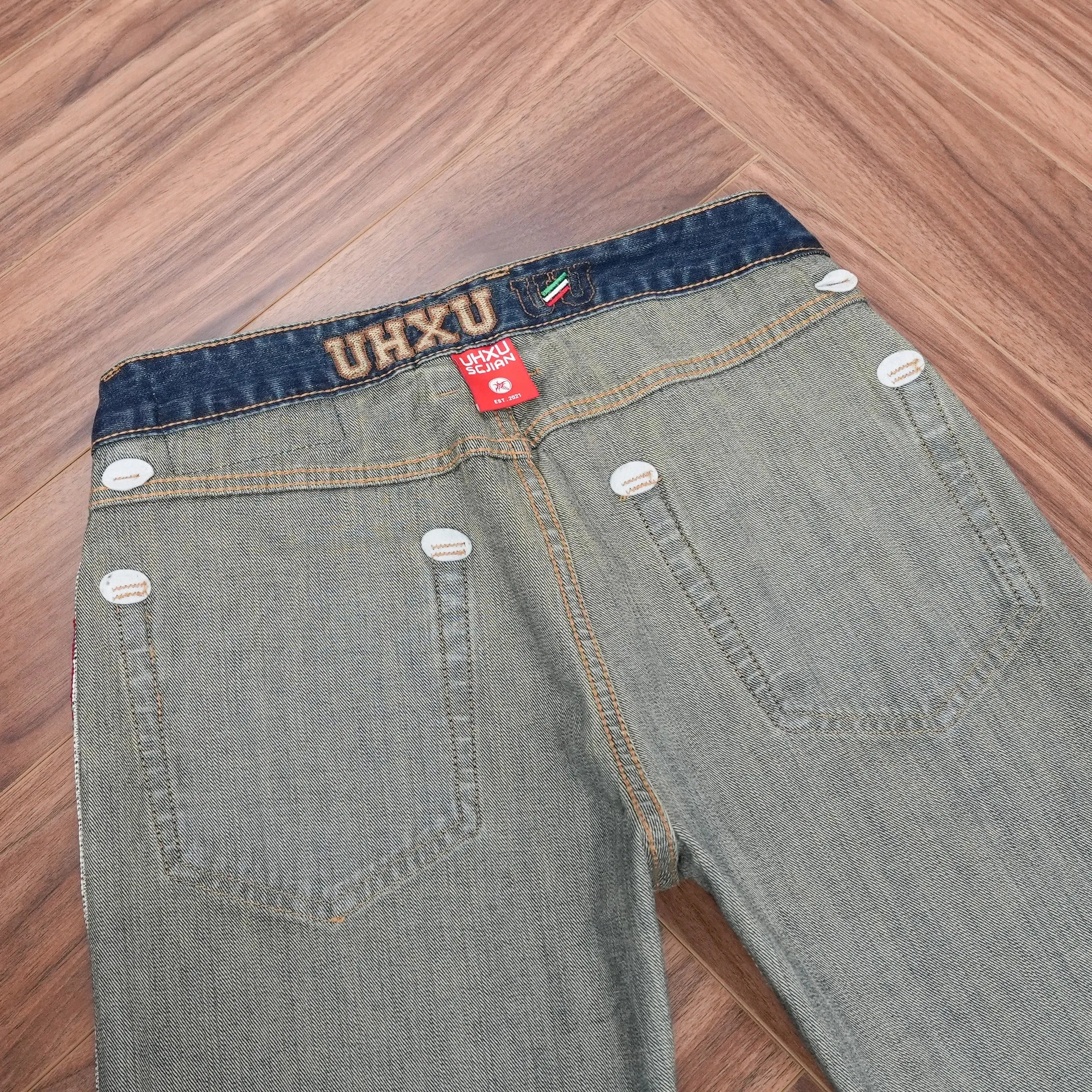 Jean en Denim droit délavé Vintage pour hommes, pantalon de Style rétro américain, Look usé, tendance, printemps-automne 2026 — image 4