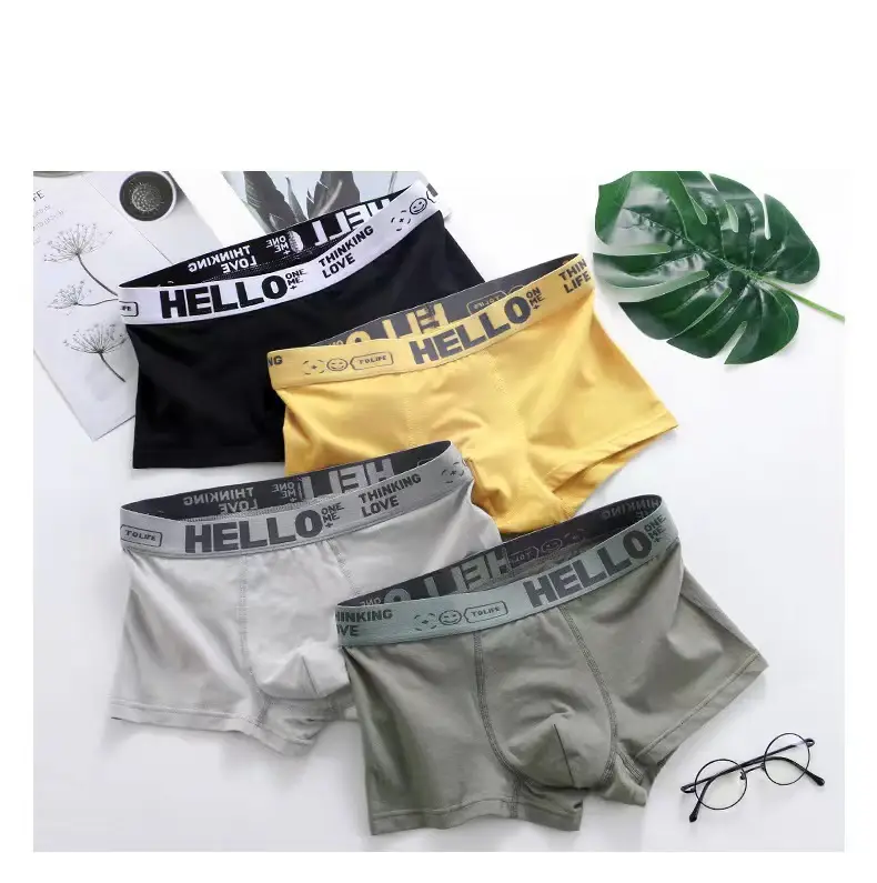 5 st herrunderkläder, andas bekväma snabbtorkande stretchiga boxerbyxor, sexiga kalsonger, trendiga boxertrosor för män