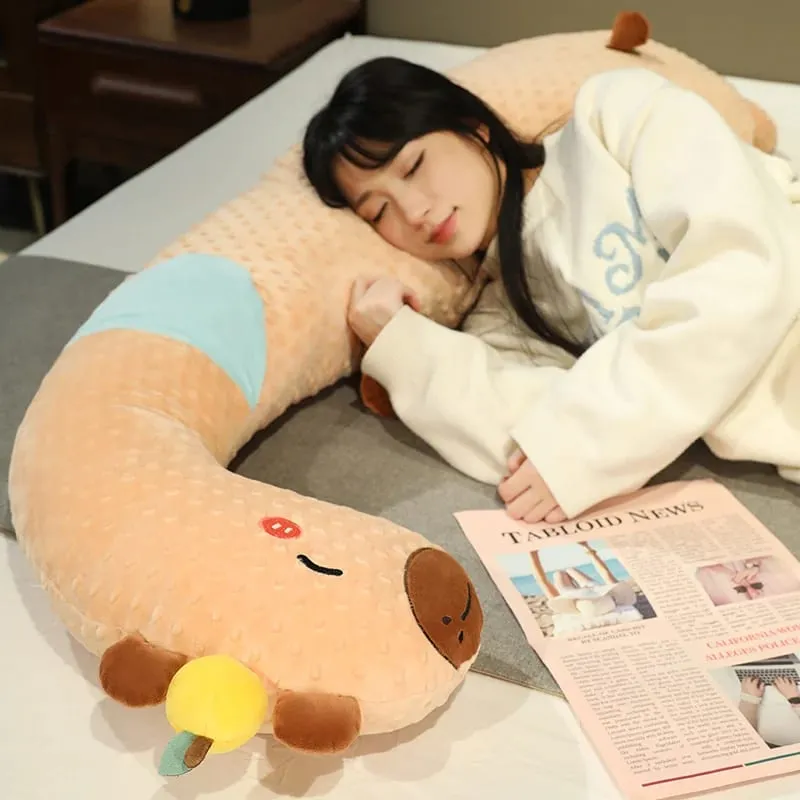 ยาวสัตว์หมอน Soft Dot Plush Sleeping หมอนน่ารักการ์ตูนตุ๊กตา Side Sleeper ขาหมอนเบาะรองนั่ง Home Decor ของขวัญ — image 8