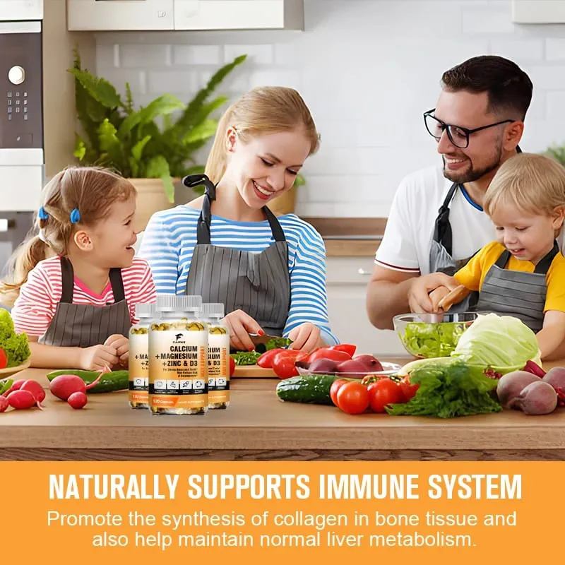 Bone Support Capsules Calcium Magnesium Zinc with D3 Enhances Absorption Supports Bone Strength Immunity & Muscle Health — image 7