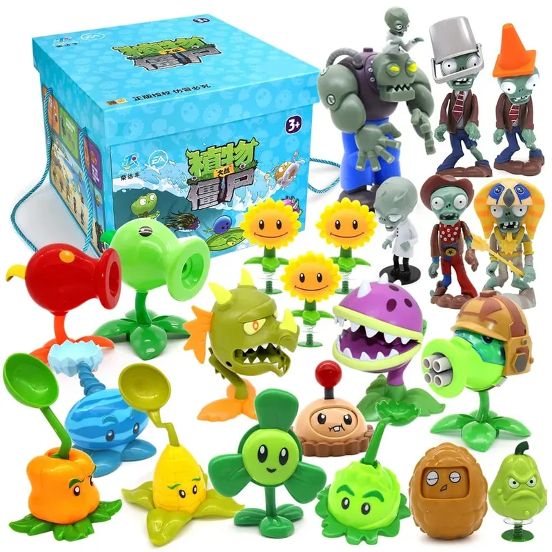 PVZ 2 postava Minifigurka Kompletní kolekce Peashooter Figurky Mapa scény Příslušenství Dekorace interiéru Sváteční sběratelský dárek