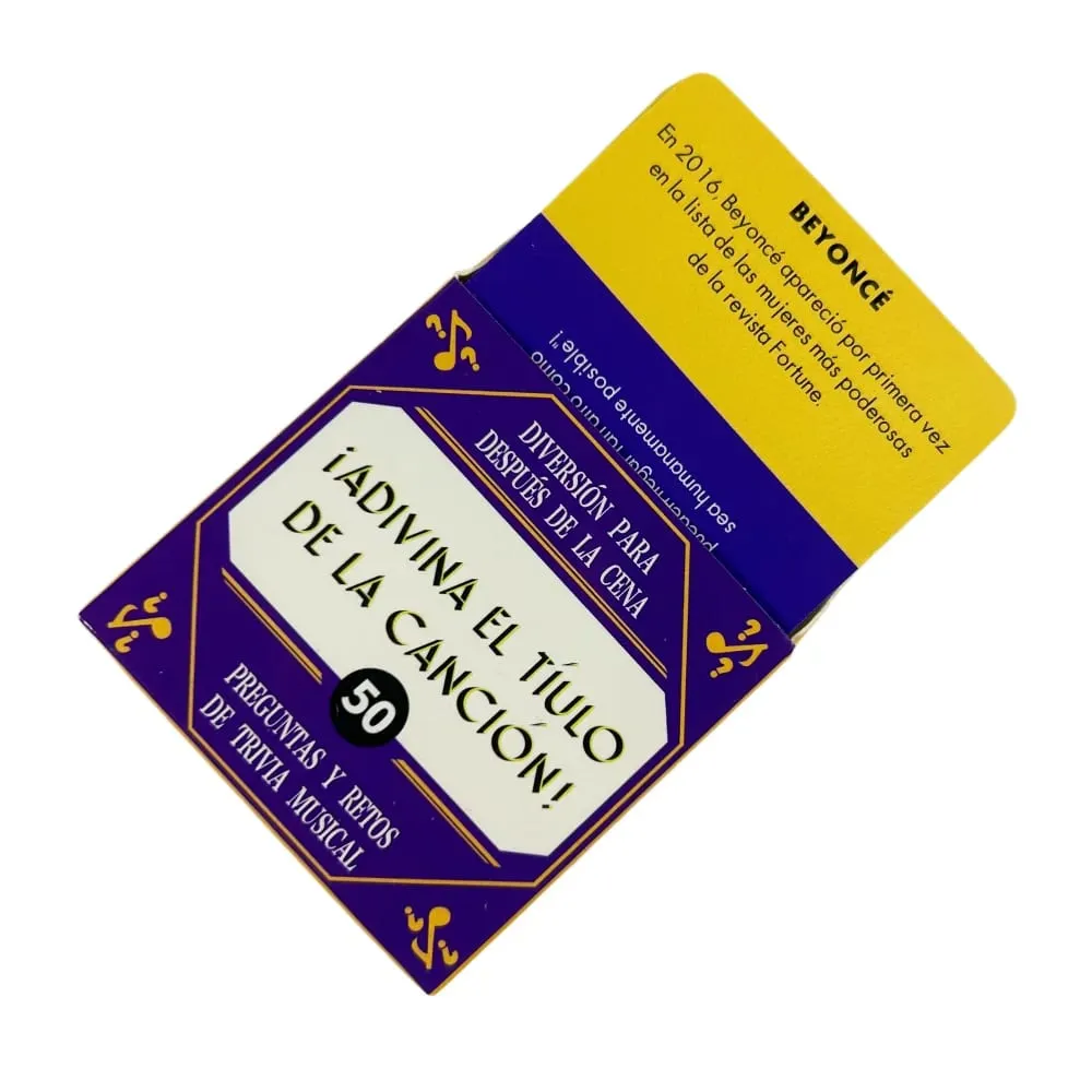 Mini formato inglese o spagnolo Mini gioco di carte Obbligo o verità Nome della melodia Quanto bene dai un nome a quella parola Questo gioco per il gioco di gruppo — image 2