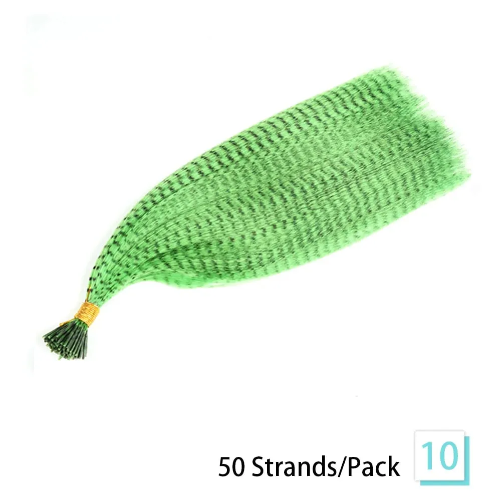 Estensioni dei capelli con piume sintetiche 16 pollici 50 fili/pacco Estensioni dei capelli colorati Estensioni delle piume dei capelli colorati per le donne — image 16