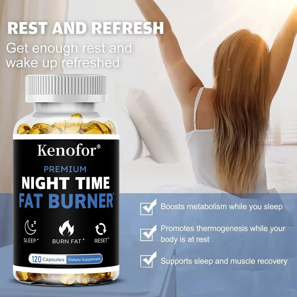 Nighttime Fat Burner Supplement - for Weight Loss Boost Metabolism Suppress Appetite Diet Healthy Weight Management