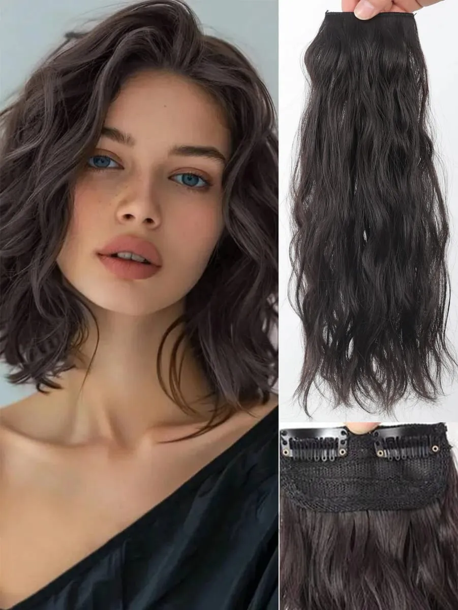 Frauen Wasserwellenverlängerungen Clip-In-Haarverlängerungen Unsichtbares synthetisches Perückenstück Geeignet für dünner werdendes Haar Erhöhen Sie das Haarvolumen — image 10