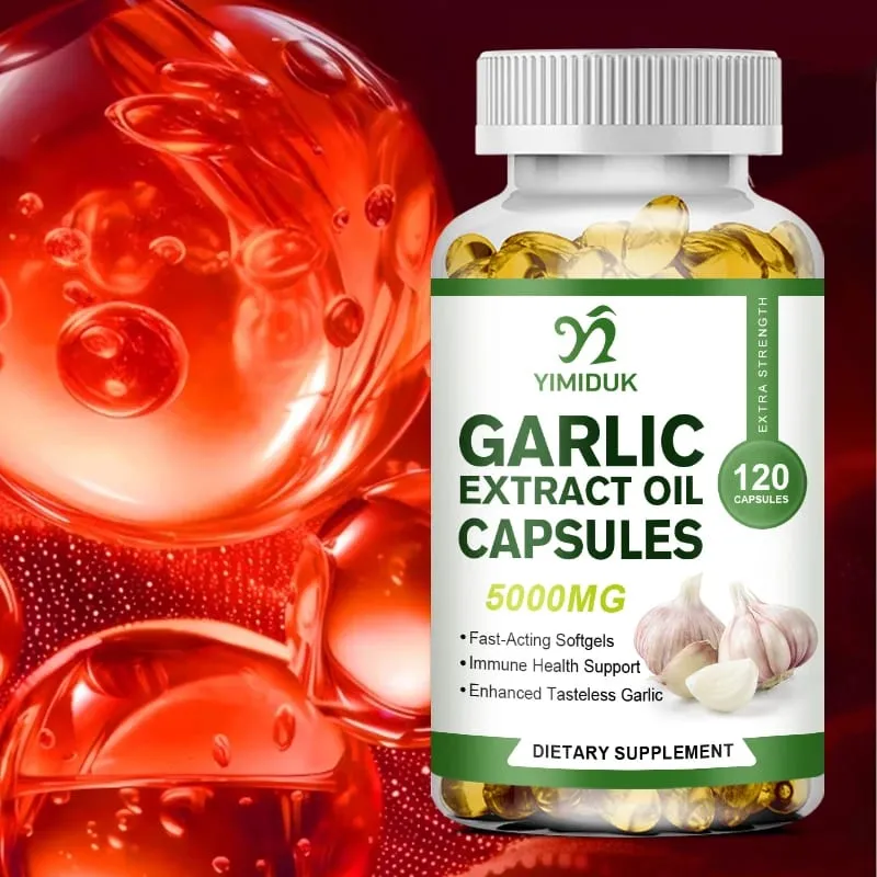 Capsules d'extrait d'huile d'ail biologique, améliore l'immunité, améliore la fonction cardiovasculaire, augmente le niveau de glutathion, détox cellulaire — image 7