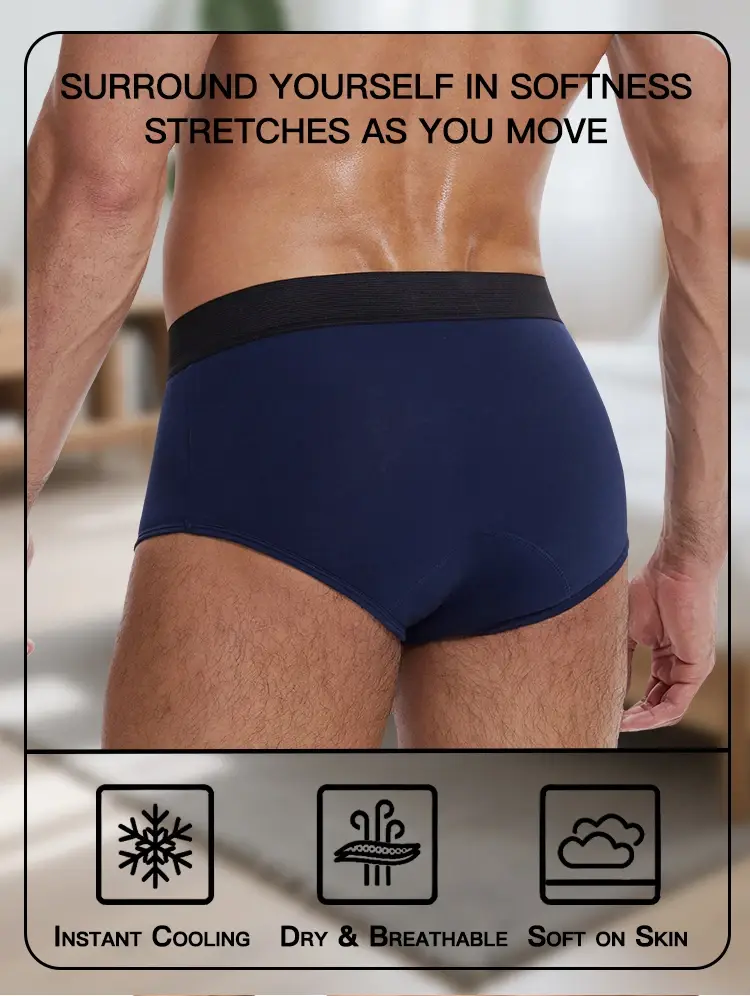 Incontinence hommes slips aîné confortable culotte urinaire inodore boxeurs absorption maximale Boyshorts étanche coton caleçon — image 5