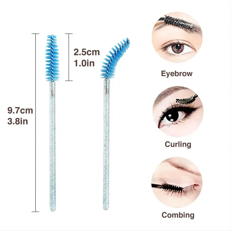 Brosse à cils, baguettes de Mascara, vente en gros, brosses de nettoyage des sourcils et des cils, applicateur, outils de maquillage, 50/1000/2000 pièces, vente en gros — image 2