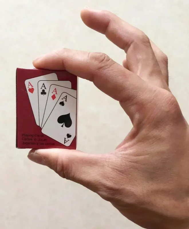 1 piece Mini Cute Poker Cards Playing Game Creative Child Gift Outdoor Climbing Travel Accessories 5.3*3.8cm