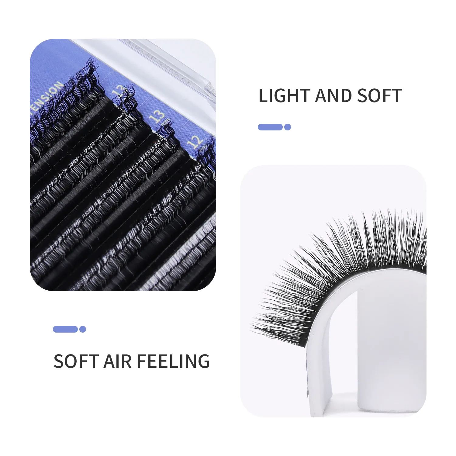 3D CURLY ขนสัตว์ขนตา Curl CAT EYE ขนตาหนาหนา Fasle ขนตาธรรมชาติยาว Handmade Eye Lashes EXTENSION