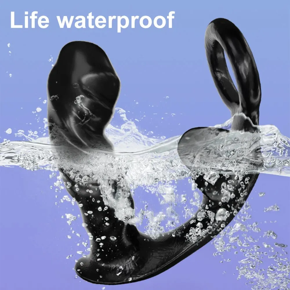Vibrador anal vibrador masculino, massageador de próstata retardar a ejaculação, anel peniano, plugue anal com bala, brinquedos sexuais para homens, masturbador gay — image 5