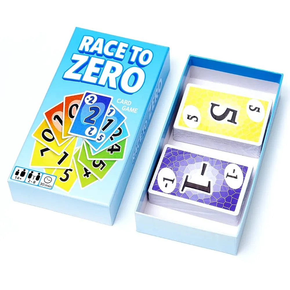 Jeu de cartes Race to Zero Jeu de cartes de stratégie rapide pour les amis de la famille et les fêtes Amusant Nombre compétitif Voyage Entertainme — image 2